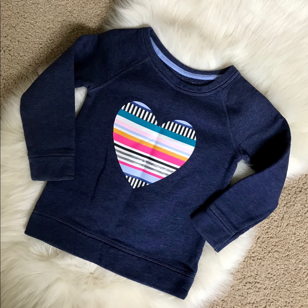 Girl’s Crew Neck Sweatshirt || Navy || Size 4T